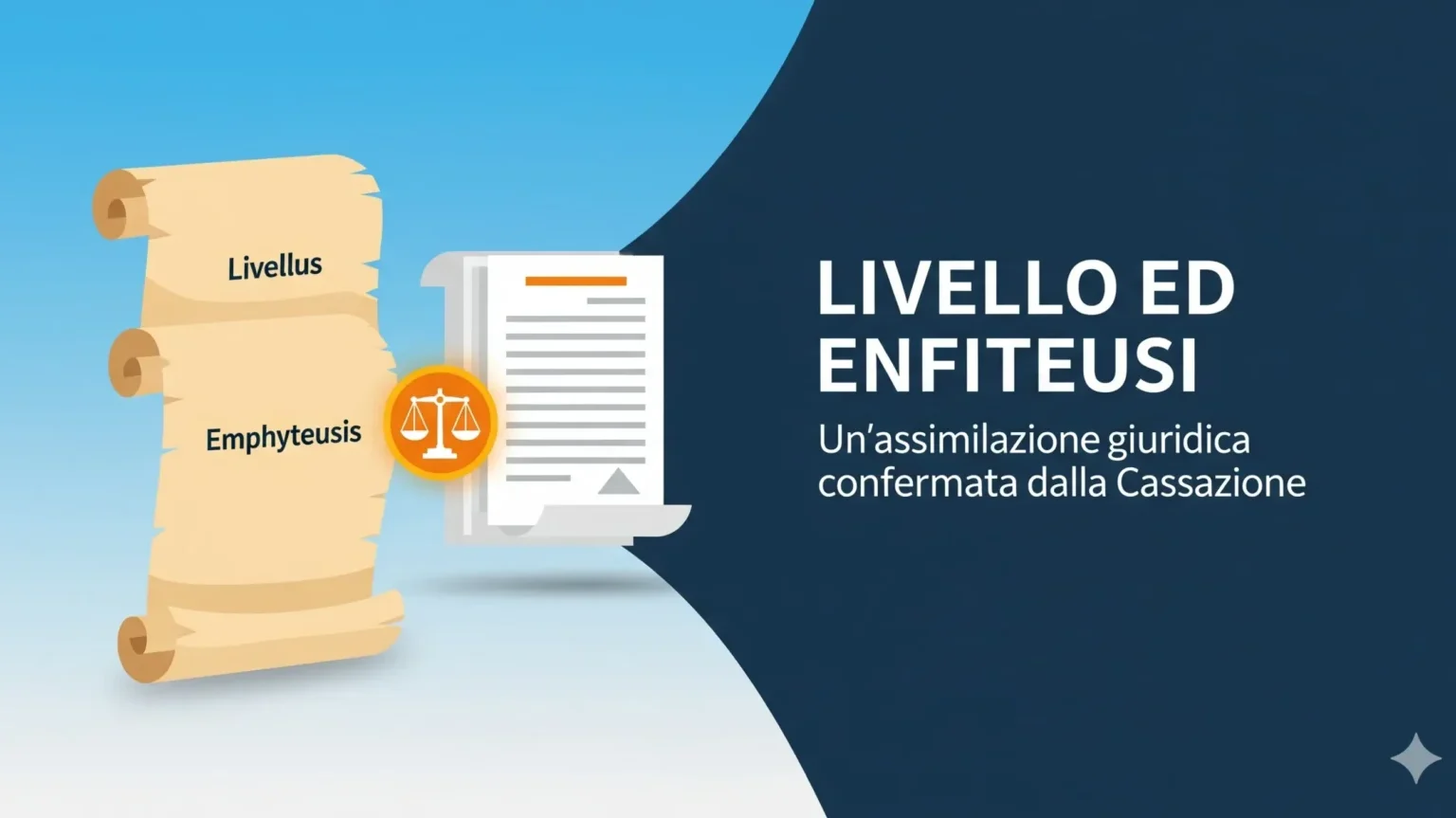 Illustrazione della fusione tra livello ed enfiteusi, a conferma che il livello è assimilabile all'enfiteusi.