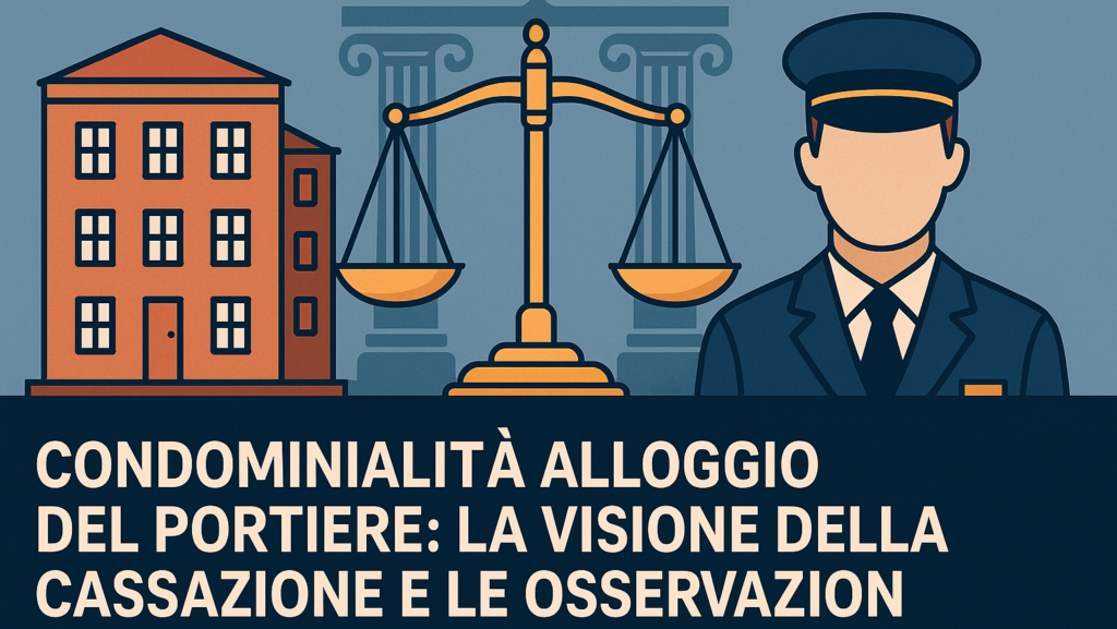 Giurisprudenza della Cassazione sulla condominialità dell'alloggio del portiere in un condominio.