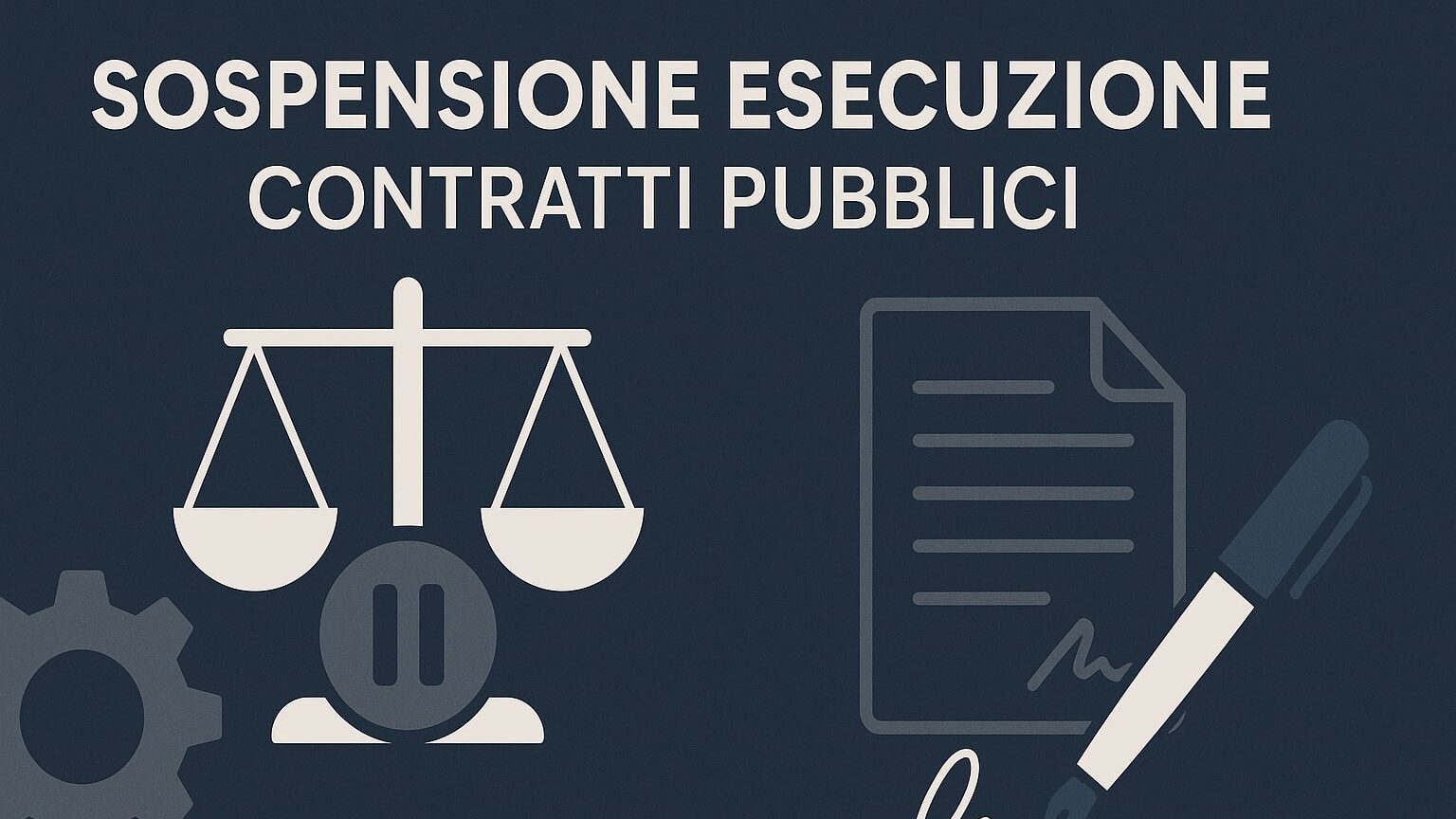 Icona legale illustrativa per la guida sulla sospensione esecuzione D.Lgs. 36/2023.