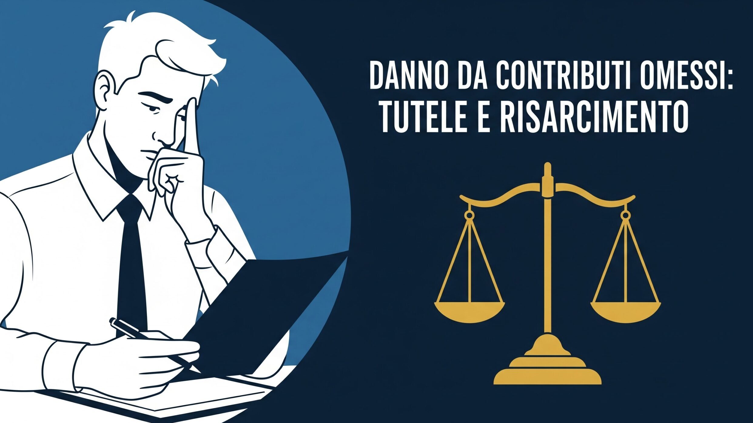 Immagine rappresentativa delle tutele legali per il lavoratore a fronte del danno da contributi omessi da parte del datore di lavoro.