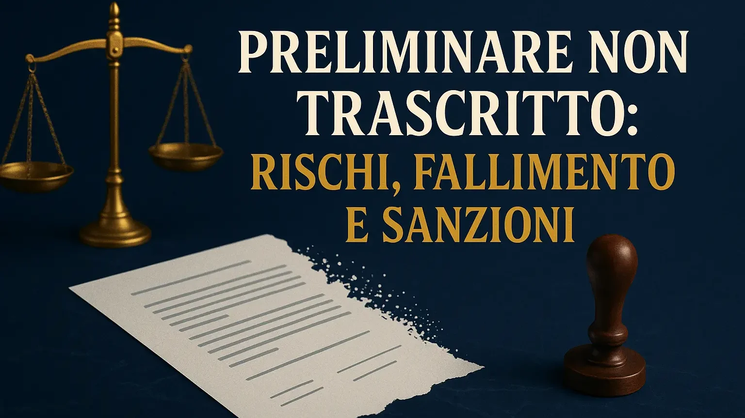 Immagine simbolica che illustra i preliminare non trascritto rischi: una stretta di mano si dissolve, a significare la perdita della tutela sull'immobile e sugli acconti versati in caso di doppia vendita, pignoramento o fallimento del venditore.
