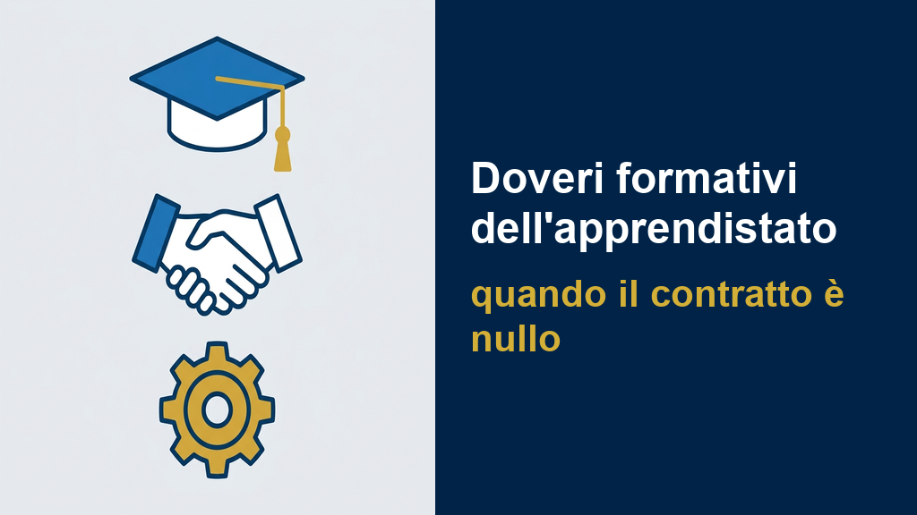 Illustrazione in stile piatto che rappresenta i doveri formativi dell'apprendistato aziendale.
