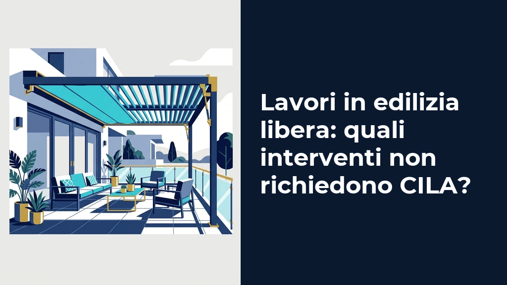 Infografica vettoriale su lavori edilizia libera e permessi edilizi CILA SCIA