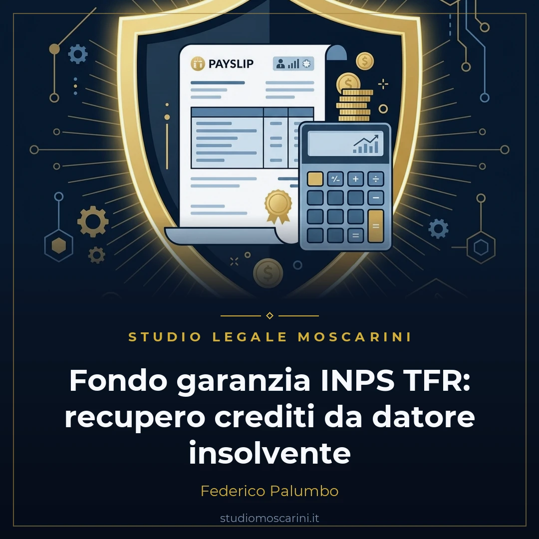 Fondo garanzia INPS TFR recupero crediti lavoro datore insolvente Studio Legale Moscarini Federico Palumbo