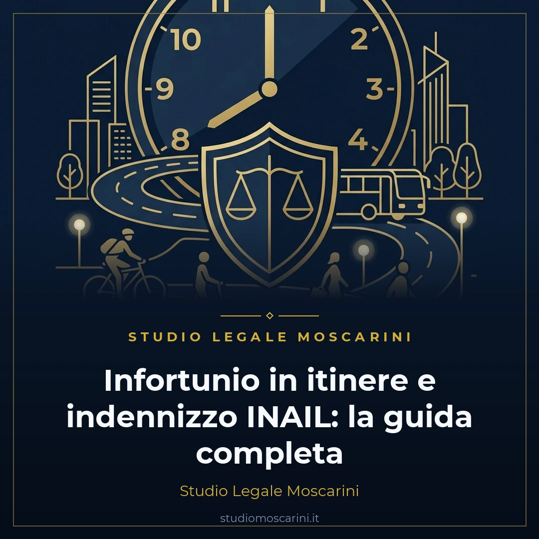 Infortunio in itinere e indennizzo INAIL guida Studio Legale Moscarini