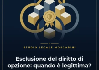 Illustrazione concettuale sull'esclusione del diritto di opzione nell'aumento di capitale societario ex art 2441 cc