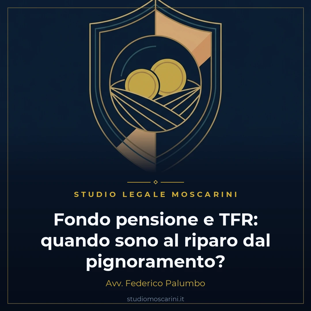 Illustrazione concettuale sulla tutela del fondo pensione e del TFR dal pignoramento presso terzi