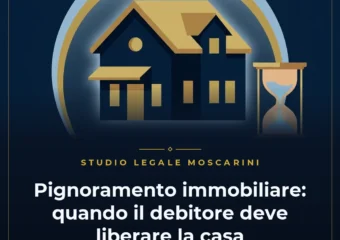 Illustrazione concettuale sull'ordine di liberazione dell'immobile pignorato e le tutele per il debitore esecutato