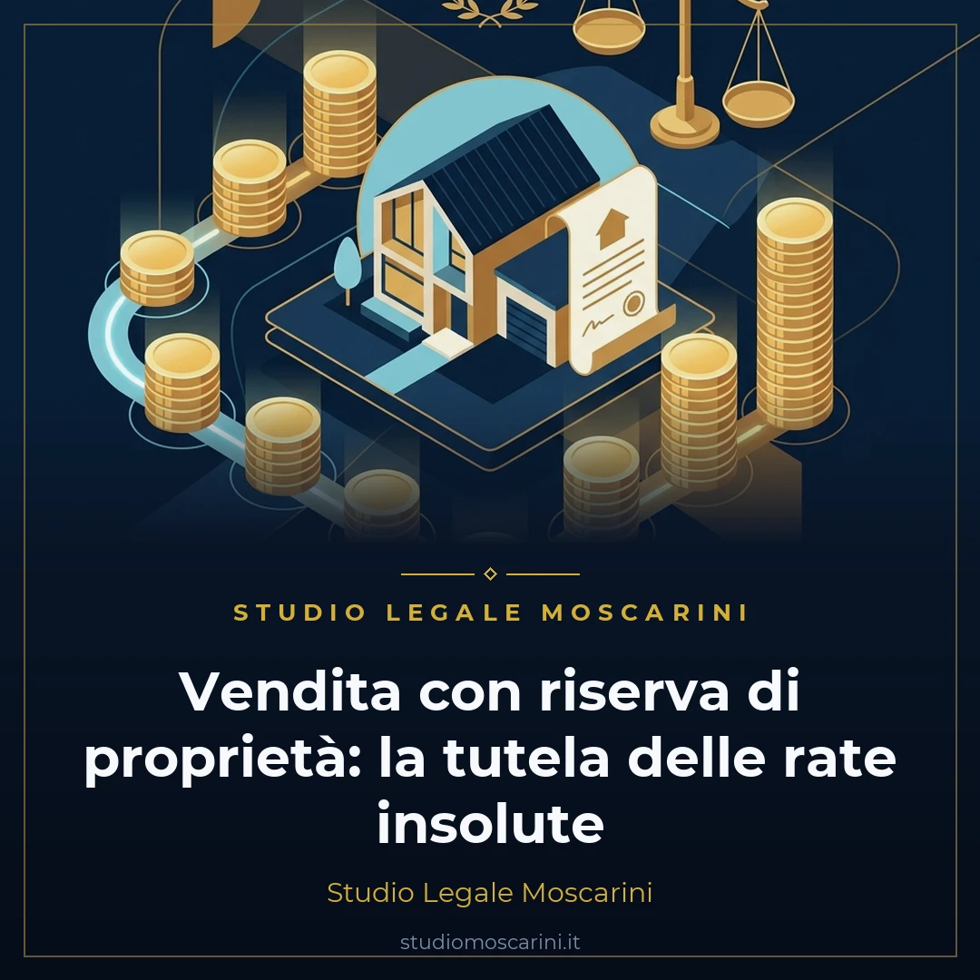 Vendita riserva proprieta tutela rate art 1525 cc Studio Legale Moscarini