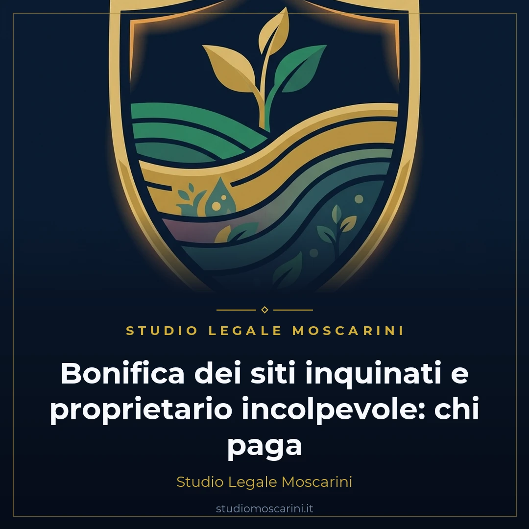 Bonifica dei siti inquinati e proprietario incolpevole nel diritto ambientale
