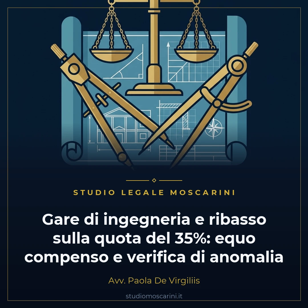 Tavolo di progettazione tecnica per servizi di ingegneria e bilancia dell'equo compenso negli appalti pubblici