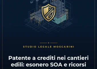 Schema concettuale su patente a crediti nei cantieri edili e qualificazione SOA