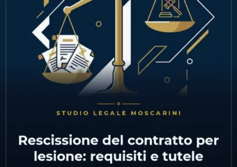 Illustrazione concettuale della rescissione del contratto per lesione con bilancia dello scambio sproporzionato
