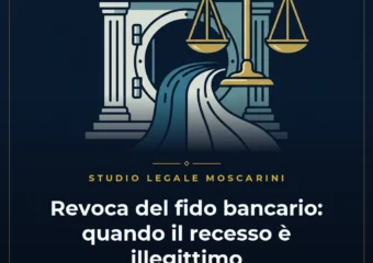 Illustrazione concettuale sulla revoca del fido bancario e i limiti legali al recesso della banca