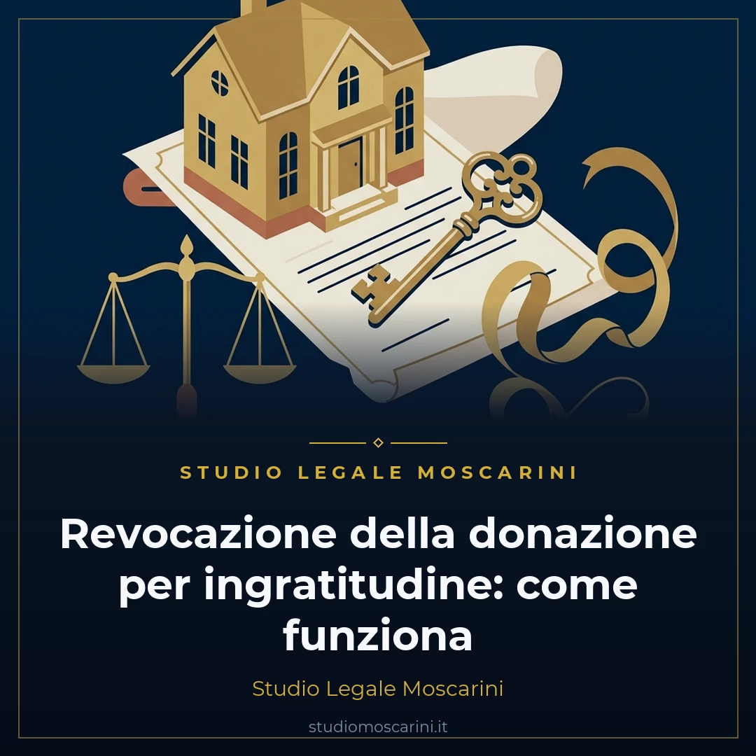Revocazione della donazione per ingratitudine ex art. 801 c.c. e restituzione del bene